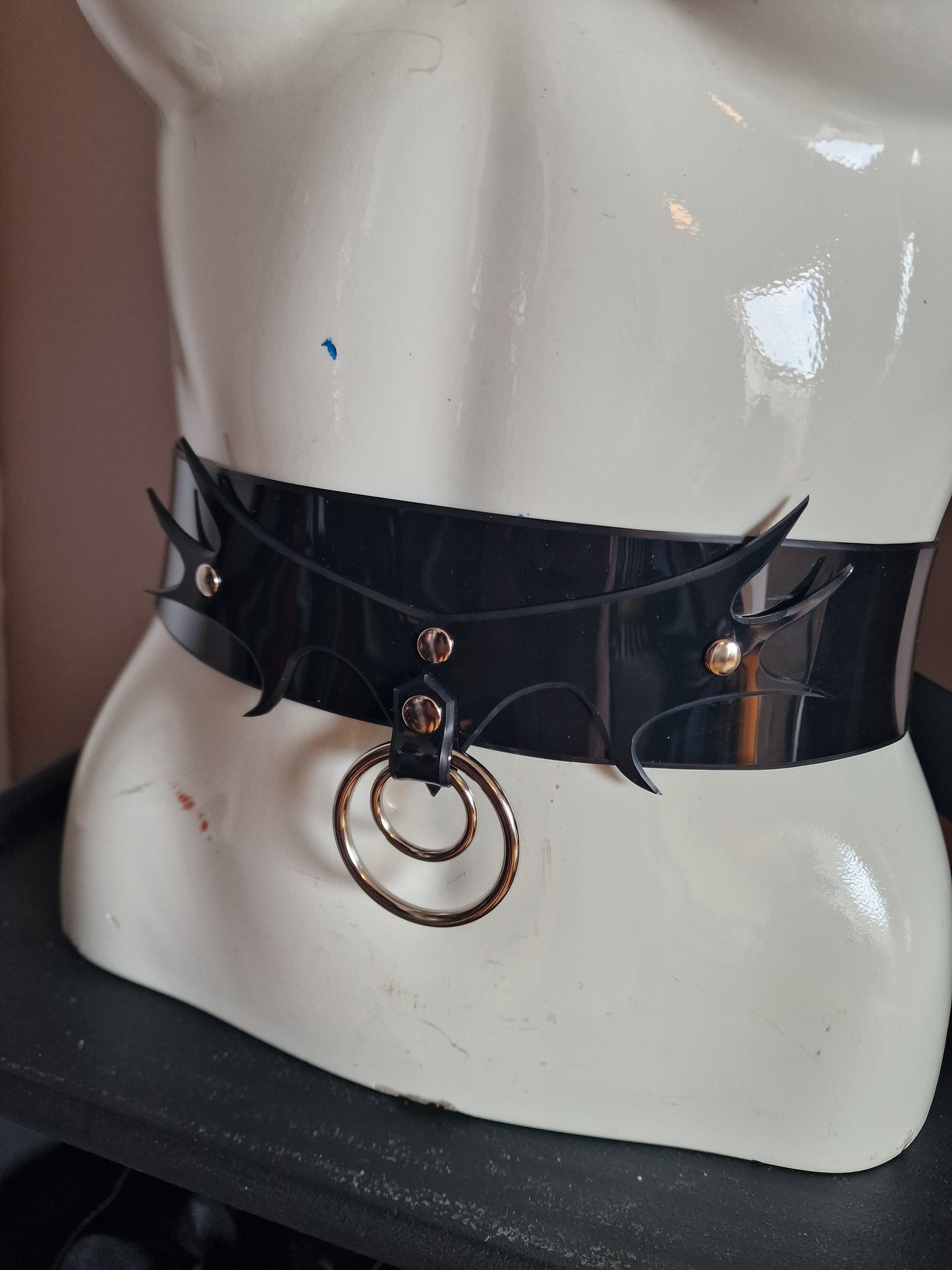 Choker and Belt Batwing Spikes Set