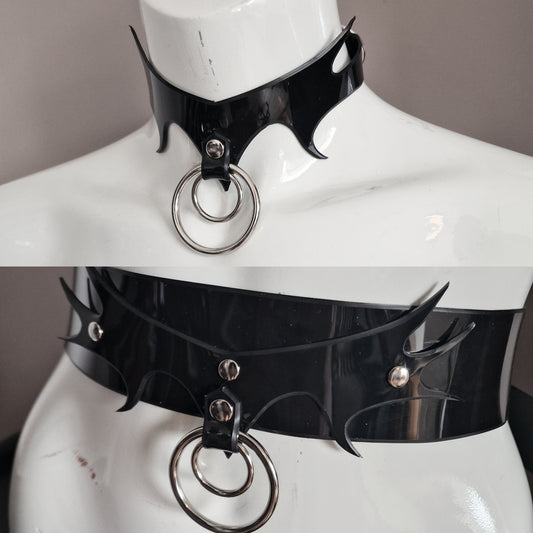 Choker and Belt Batwing Spikes Set