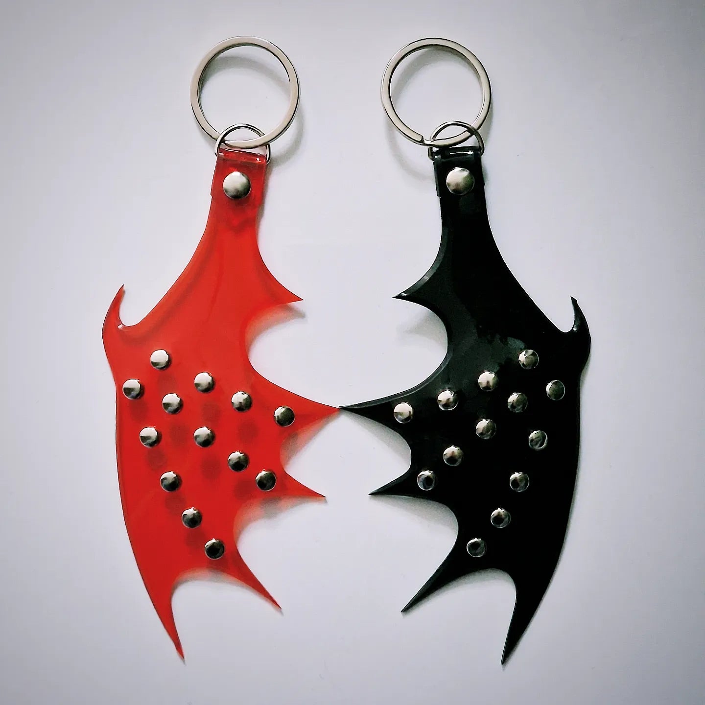 Bat Wing Studded Keyring