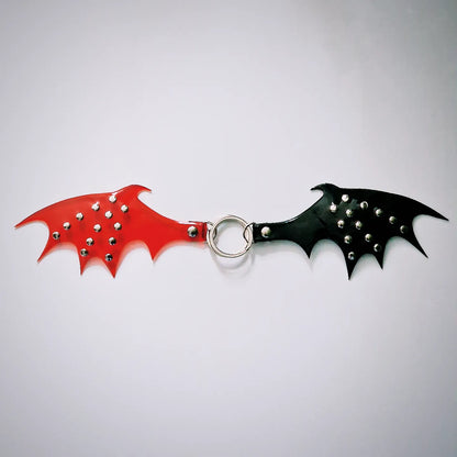 Bat Wing Studded Keyring