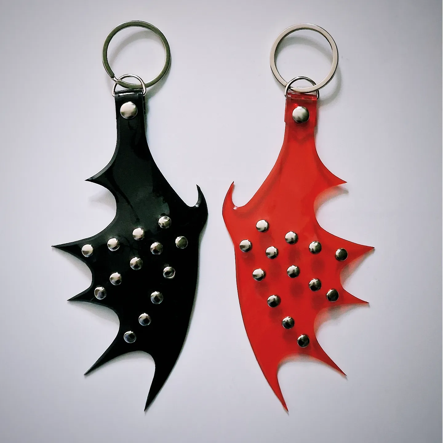 Bat Wing Studded Keyring